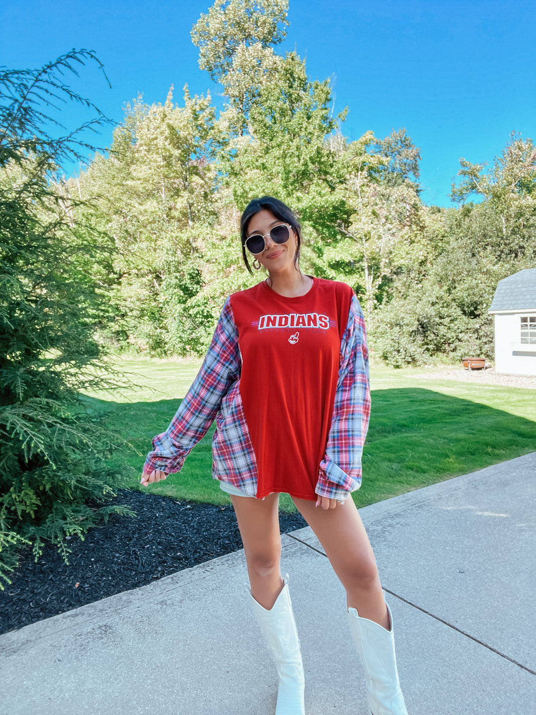 INDIANS FLANNEL TEE