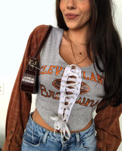Load image into Gallery viewer, LACE UP BROWNS TOP
