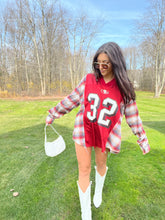 Load image into Gallery viewer, #32 BARLOW 49ERS JERSEY X FLANNEL
