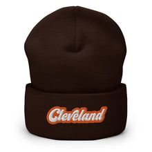 Load image into Gallery viewer, CURSIVE CLEVELAND CUFFED BEANIE
