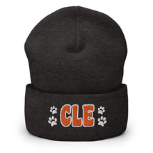 Load image into Gallery viewer, CLE PAW PRINTS CUFFED BEANIE
