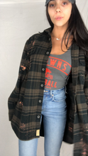 Load image into Gallery viewer, BLACK/BROWN FLANNEL SHACKET
