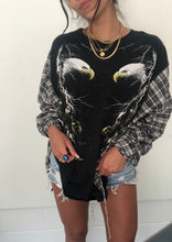 Load image into Gallery viewer, BIKER GIRL EAGLES FLANNEL TOP
