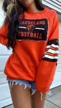 Load image into Gallery viewer, CLEVELAND FOOTBALL PATCHWORK CREWNECK
