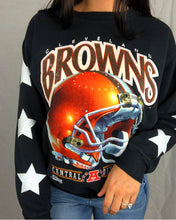 Load image into Gallery viewer, VINTAGE BROWNS STAR SLEEVE CREW
