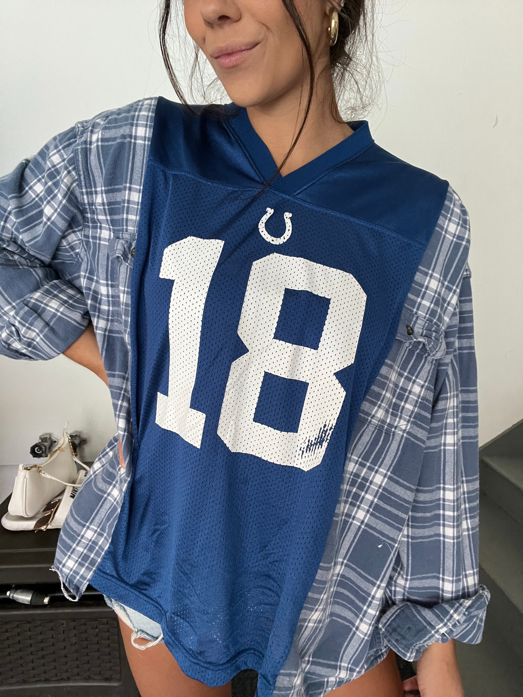 #18 MANNING COLTS JERSEY X FLANNEL