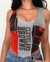 Load image into Gallery viewer, Gray Browns New Patchwork Tank
