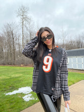 Load image into Gallery viewer, #9 BURROW BENGALS JERSEY X FLANNEL
