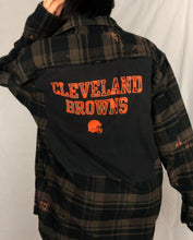 Load image into Gallery viewer, BLACK/BROWN FLANNEL SHACKET
