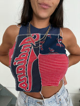 Load image into Gallery viewer, NAVY AND RED CLASSIC PATCHWORK TANK
