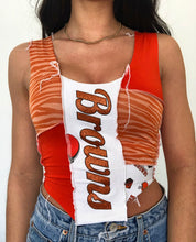 Load image into Gallery viewer, Orange Zebra Browns New Patchwork Tank
