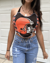 Load image into Gallery viewer, CLEVELAND BROWNS STRIPED HALTER TANK
