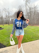 Load image into Gallery viewer, #21 SANDERS COWBOYS JERSEY X FLANNEL
