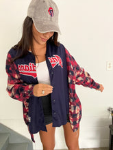 Load image into Gallery viewer, NAVY BLEACHED JERSEY FLANNEL
