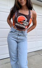 Load image into Gallery viewer, CLEVELAND BROWNS FIERY HALTER TANK
