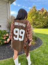 Load image into Gallery viewer, 99 BROWNS JERSEY X FLANNEL
