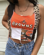 Load image into Gallery viewer, BROWNS CHEETAH PATCHWORK TANK
