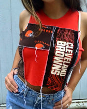 Load image into Gallery viewer, CLEVELAND BROWNS ZEBRA PATCHWORK TANK
