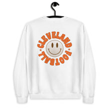 Load image into Gallery viewer, CLEVELAND FOOTBALL SMILEY (BACK) UNISEX SWEATSHIRT
